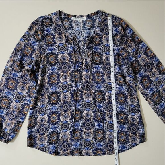 Daniel Rainn Women's Mosaic Print Peasant Blouse - Picture 4 of 10